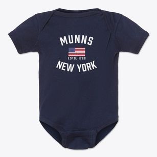 Munns New York Patriot Baby Onesie