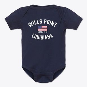 Wills Point Louisiana Patriot Baby Onesie