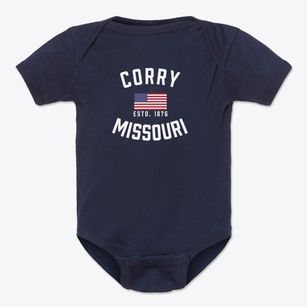 Corry Missouri Patriot Baby Onesie
