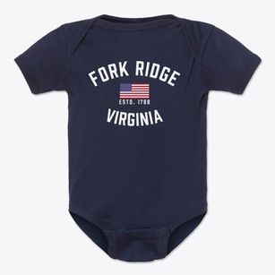 Fork Ridge Virginia Patriot Baby Onesie