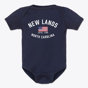 New Lands North Carolina Patriot Baby Onesie