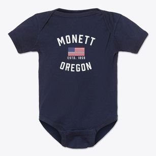 Monett Oregon Patriot Baby Onesie