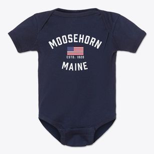 Moosehorn Maine Patriot Baby Onesie