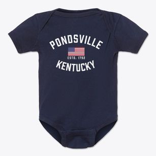 Pondsville Kentucky Patriot Baby Onesie