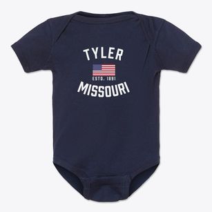 Tyler Missouri Patriot Baby Onesie