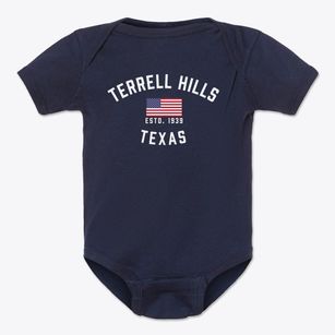 Terrell Hills Texas Patriot Baby Onesie