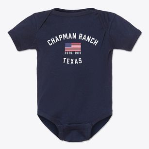 Chapman Ranch Texas Patriot Baby Onesie