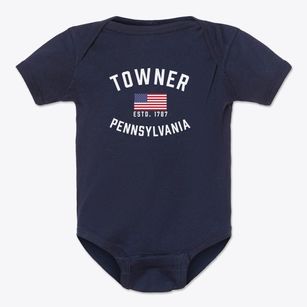 Towner Pennsylvania Patriot Baby Onesie