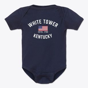 White Tower Kentucky Patriot Baby Onesie