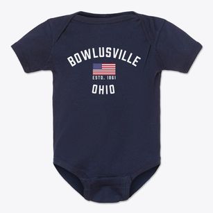 Bowlusville Ohio Patriot Baby Onesie