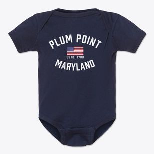 Plum Point Maryland Patriot Baby Onesie