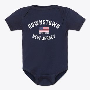 Downstown New Jersey Patriot Baby Onesie