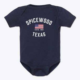 Spicewood Texas Patriot Baby Onesie