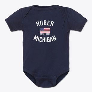 Huber Michigan Patriot Baby Onesie