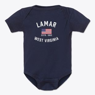 Lamar West Virginia Patriot Baby Onesie
