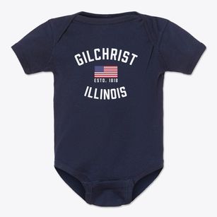 Gilchrist Illinois Patriot Baby Onesie