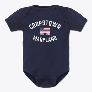 Coopstown Maryland Patriot Baby Onesie
