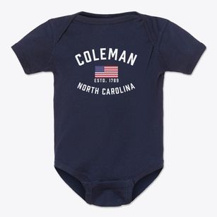 Coleman North Carolina Patriot Baby Onesie