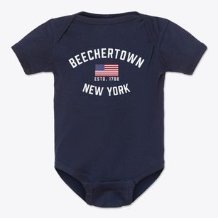 Beechertown New York Patriot Baby Onesie