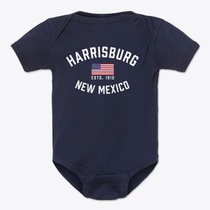 Harrisburg New Mexico Patriot Baby Onesie