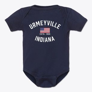 Urmeyville Indiana Patriot Baby Onesie