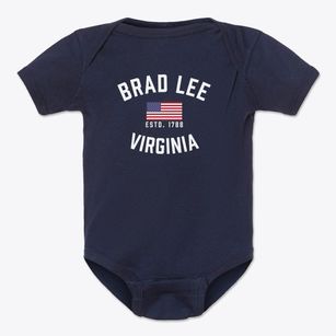 Brad Lee Virginia Patriot Baby Onesie