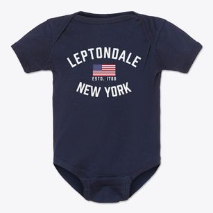 Leptondale New York Patriot Baby Onesie
