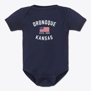 Oronoque Kansas Patriot Baby Onesie