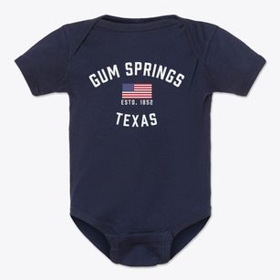 Gum Springs Texas Patriot Baby Onesie