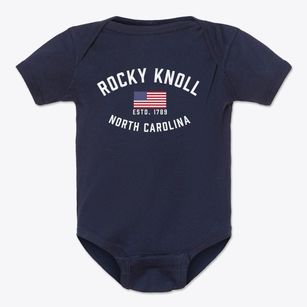 Rocky Knoll North Carolina Patriot Baby Onesie
