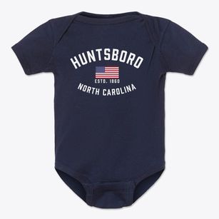 Huntsboro North Carolina Patriot Baby Onesie