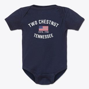 Two Chestnut Tennessee Patriot Baby Onesie