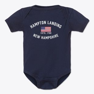 Hampton Landing New Hampshire Patriot Baby Onesie