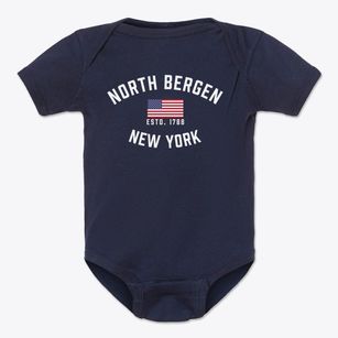 North Bergen New York Patriot Baby Onesie
