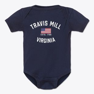 Travis Mill Virginia Patriot Baby Onesie
