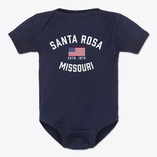 Santa Rosa Missouri Patriot Baby Onesie