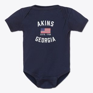 Akins Georgia Patriot Baby Onesie