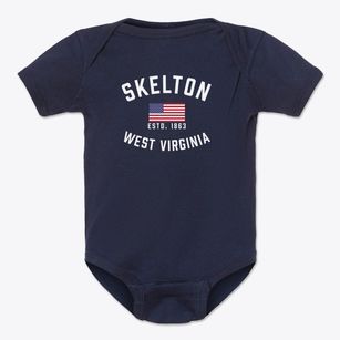 Skelton West Virginia Patriot Baby Onesie