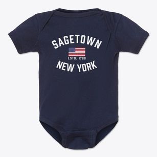 Sagetown New York Patriot Baby Onesie