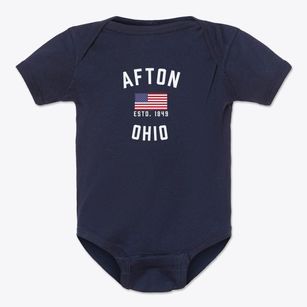 Afton Ohio Patriot Baby Onesie