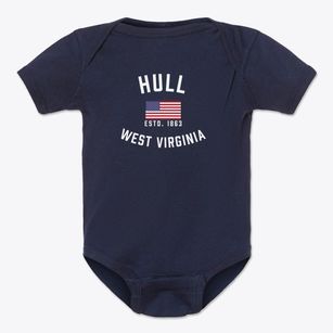 Hull West Virginia Patriot Baby Onesie