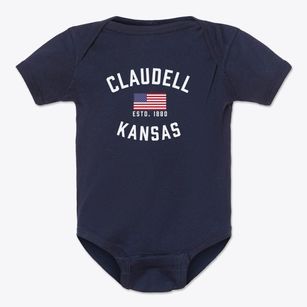 Claudell Kansas Patriot Baby Onesie