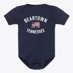 Beartown Tennessee Patriot Baby Onesie