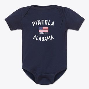 Pineola Alabama Patriot Baby Onesie