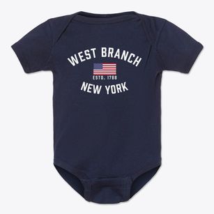 West Branch New York Patriot Baby Onesie