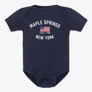 Maple Springs New York Patriot Baby Onesie