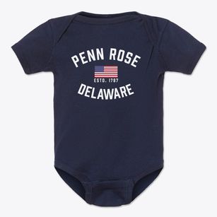 Penn Rose Delaware Patriot Baby Onesie