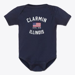 Clarmin Illinois Patriot Baby Onesie