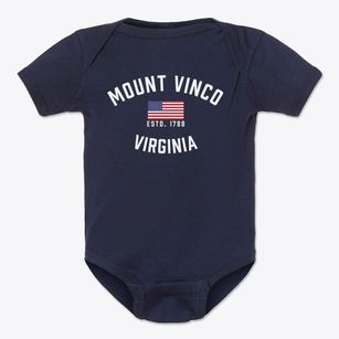 Mount Vinco Virginia Patriot Baby Onesie