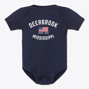 Deerbrook Mississippi Patriot Baby Onesie